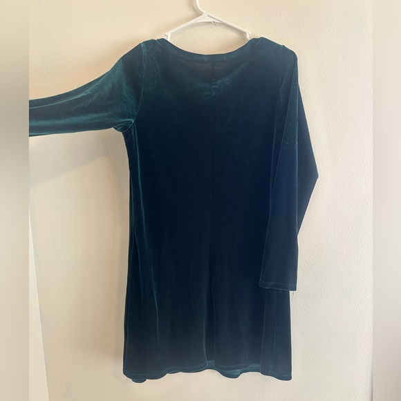 GREEN VELVET DRESS - Picture 4 of 4